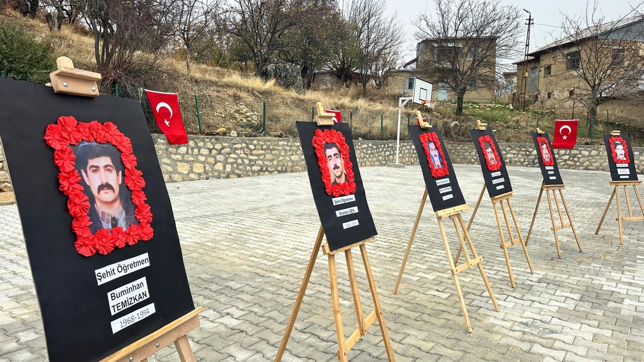 Şehit edilen altı öğretmen unutulmadı