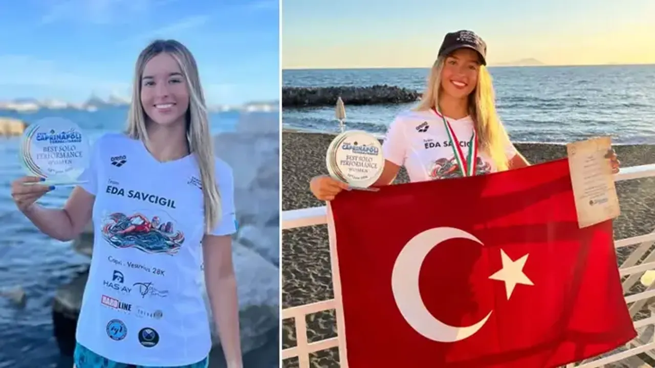 İzmirli yüzücü Eda Savcıgil’den tarihi başarı